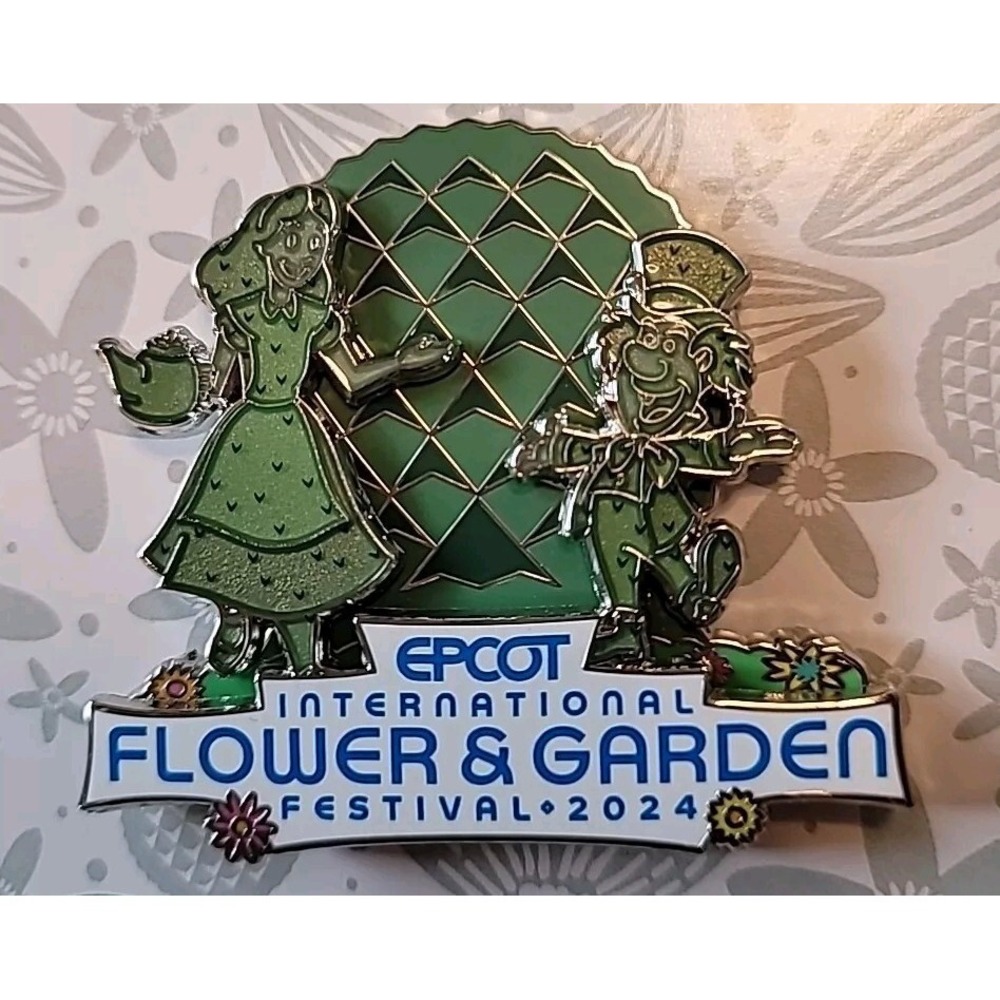 Disney Parks Limited Release Alice In Wonderland Flower & Garden 2024 Pin New